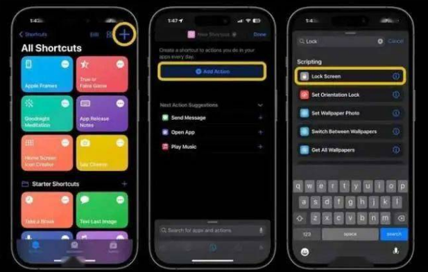 琼山苹果14锁屏维修店分享iPhone14升级iOS16.4后如何创建锁屏快捷方式 
